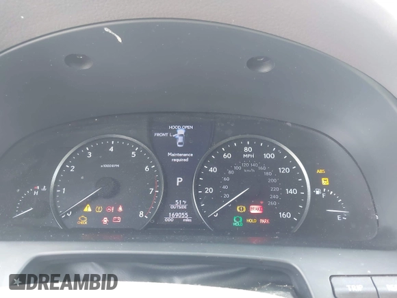 2013 Lexus LS 460 with VIN JTHBL5EF5D5121592, listed as a IAAI auction lot 41821080 with 169,055 mi miles and . Bid and sale history available at DreamBid. Image 7.