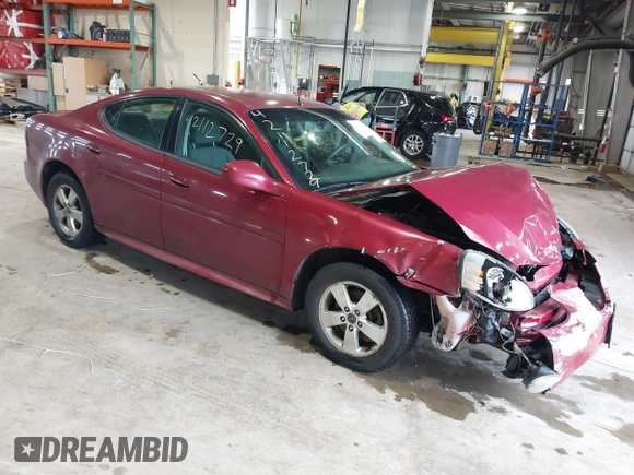 2005 Pontiac Grand Prix z VIN 2G2WP522251285110, wystawiony jako IAAI lot #42112729 z przebiegiem 166 328 mil mil oraz . Historia ofert i sprzedaży dostępna na DreamBid. Obrazek 1.