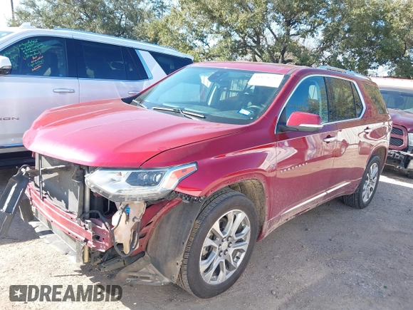 2021 Chevrolet Traverse Premier with VIN 1GNERKKW2MJ187256, listed as a IAAI auction lot 41678725 with 104,245 mi miles. Bid and sale history available at carsss.com. Image 18.