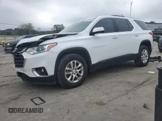 2018 Chevrolet Traverse LT Cloth with VIN 1GNERGKW9JJ277013, listed as a Copart auction lot 73587314 with 97,773 mi miles and Salvage Title. Bid and sale history available at carsss.com. Image 1.