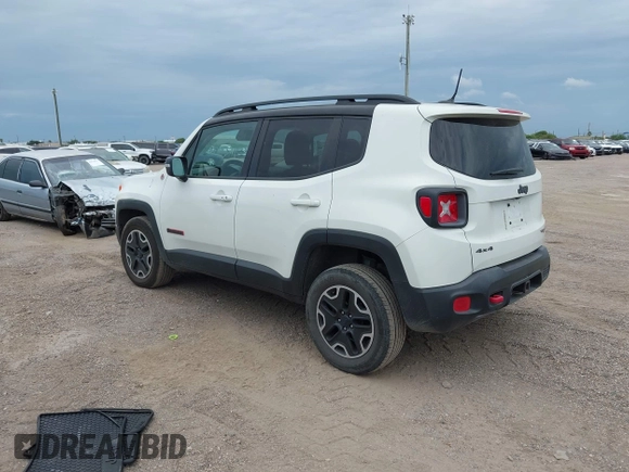 2016 Jeep Renegade Trailhawk with VIN ZACCJBCT7GPD02904, listed as a IAAI auction lot 42847059 with 136,016 mi miles and . Bid and sale history available at DreamBid. Image 3.