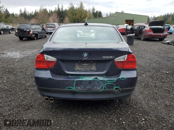 2007 BMW 3 Series 328i with VIN WBAVC53557FZ78645, listed as a Copart auction lot 48451255 with 144,489 mi miles and Salvage Title. Bid and sale history available at carsss.com. Image 6.
