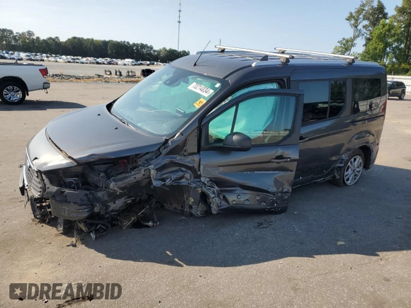 2021 Ford Transit Connect XLT with VIN NM0GS9F27M1504144, listed as a Copart auction lot 70214034 with 45,827 mi miles and Salvage title. Bid and sale history available at DreamBid. Image 1.