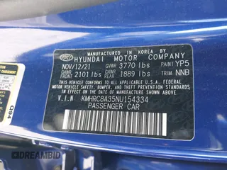 2022 Hyundai Venue SEL with VIN KMHRC8A35NU154334, listed as a IAAI auction lot 41732747 with 38,578 mi miles and . Bid and sale history available at DreamBid. Image 9.