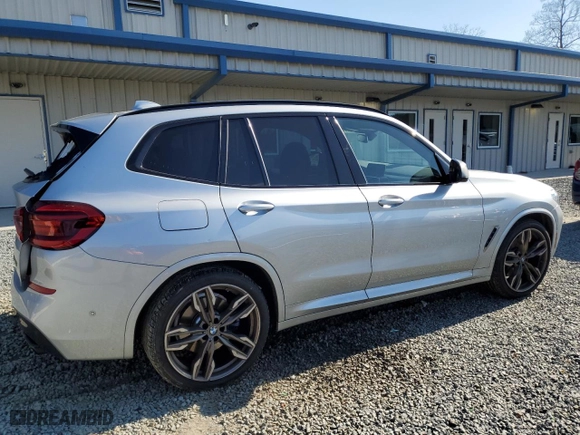 2021 BMW X3 M40i with VIN 5UXTY9C04M9E24998, listed as a Copart auction lot 87262434 with 50,722 mi miles and Salvage Title. Bid and sale history available at carsss.com. Image 3.