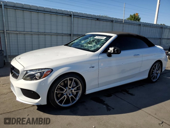 2017 Mercedes-Benz C 43 AMG with VIN WDDWK6EB2HF520135, listed as a Copart auction lot 72433934 with 44,125 mi miles and Salvage title. Bid and sale history available at DreamBid. Image 1.