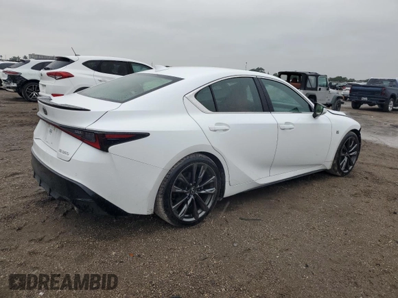 2023 Lexus IS 350 F Sport with VIN JTHGZ1B28P5063979, listed as a Copart auction lot 88964555 with 35,275 mi miles and Salvage title. Bid and sale history available at DreamBid. Image 3.