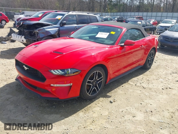 2018 Ford Mustang EcoBoost Premium with VIN 1FATP8UH7J5155307, listed as a IAAI auction lot 41807945 with 57,933 mi miles and . Bid and sale history available at carsss.com. Image 2.