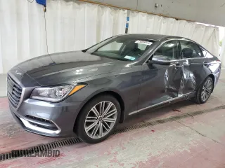 2018 Genesis G80 3.8L with VIN KMHGN4JE5JU260773, listed as a Copart auction lot 73008914 with 44,306 mi miles and Salvage Title. Bid and sale history available at carsss.com. Image 1.