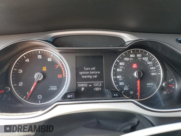 2015 Audi A4 Premium с VIN WAUAFAFL5FN034177, выставлен на аукционе Copart как лот 55785295 с пробегом 69 802 миль миль и Списание • Salvage title. История ставок и продаж доступна на DreamBid. Изображение 9.