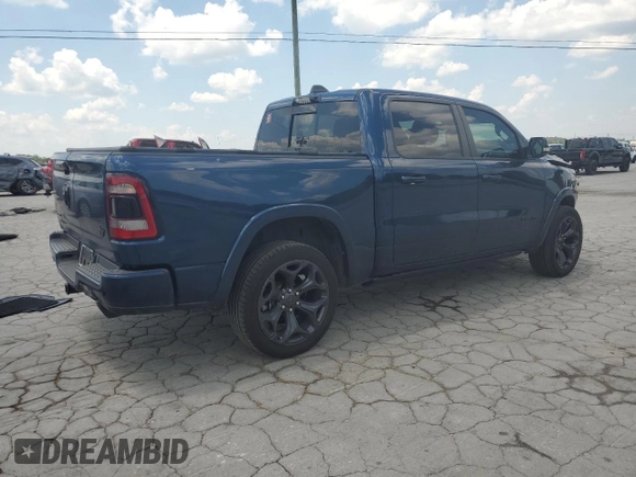 2021 Ram 1500 Limited with VIN 1C6RREHT6MN794866, listed as a Copart auction lot 62301385 with 61,610 mi miles and Salvage title. Bid and sale history available at DreamBid. Image 3.