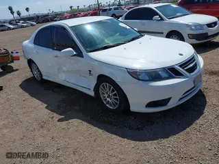 2011 Saab 9-3 with VIN YS3FA4CY1B1303164, listed as a IAAI auction lot 42095874 with 92,908 mi miles. Bid and sale history available at carsss.com. Image 1.
