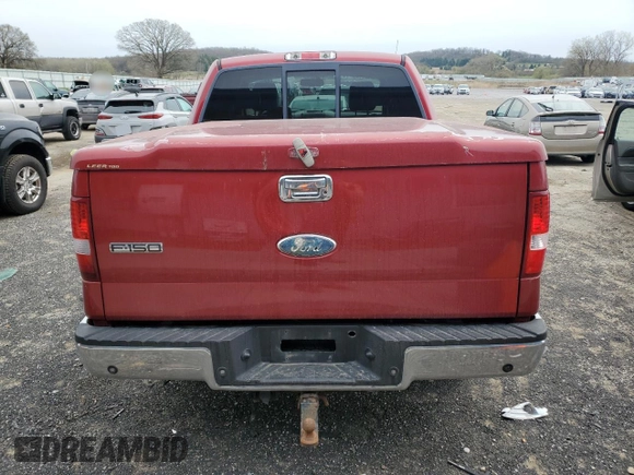2007 Ford F-150 XLT with VIN 1FTPW14V07KC37627, listed as a Copart auction lot 54269175 with 143,428 mi miles and Non Repairable. Bid and sale history available at DreamBid. Image 6.