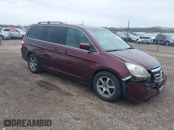 2007 Honda Odyssey Touring with VIN 5FNRL38847B048235, listed as a IAAI auction lot 41963652 with 176,412 mi miles. Bid and sale history available at carsss.com. Image 1.