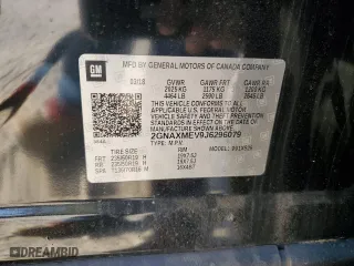 2018 Chevrolet Equinox Premier with VIN 2GNAXMEV9J6296079, listed as a Copart auction lot 53438025 with 195,977 mi miles and Clean Title. Bid and sale history available at carsss.com. Image 13.