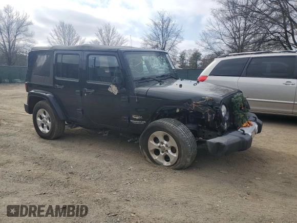 2015 Jeep Wrangler Unlimited Sahara with VIN 1C4BJWEG3FL530114, listed as a Copart auction lot 49444135 with 156,669 mi miles and Salvage Title. Bid and sale history available at carsss.com. Image 4.