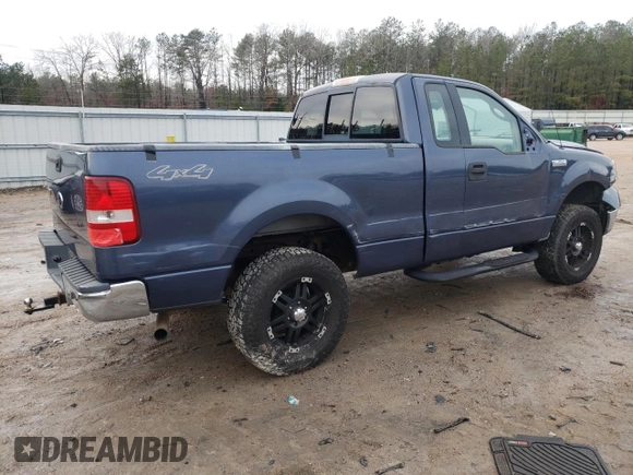 2005 Ford F-150 XL with VIN 1FTRF14585KC00914, listed as a Copart auction lot 43589325 with 181,304 mi miles and Salvage Title. Bid and sale history available at carsss.com. Image 3.
