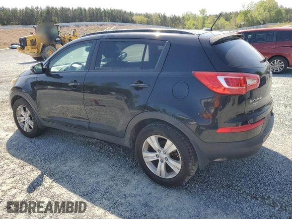 2011 Kia Sportage LX with VIN KNDPB3A29B7153383, listed as a Copart auction lot 52118075 with 191,742 mi miles and Salvage Title. Bid and sale history available at carsss.com. Image 2.