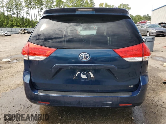 2012 Toyota Sienna LE AAS with VIN 5TDKK3DC7CS212274, listed as a Copart auction lot 70333984 with 0 mi miles and Salvage Title. Bid and sale history available at carsss.com. Image 6.