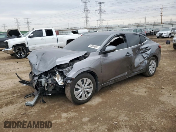 2023 Nissan Sentra S with VIN 3N1AB8BV0PY285971, listed as a Copart auction lot 47606815 with 21,076 mi miles and Salvage Title. Bid and sale history available at DreamBid. Image 1.