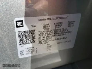 2023 Cadillac Escalade 4WD Sport Platinum with VIN 1GYS4GKL3PR534493, listed as a Copart auction lot 53098555 with 16,557 mi miles and Salvage Title. Bid and sale history available at carsss.com. Image 14.