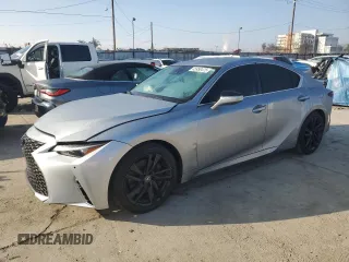 2021 Lexus IS with VIN JTHAA1D26M5113204, listed as a Copart auction lot 45950475 with 106,129 mi miles and Salvage Title. Bid and sale history available at carsss.com. Image 1.