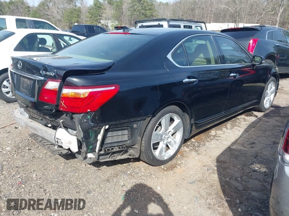 2011 Lexus LS 460 with VIN JTHBL5EF6B5105723, listed as a IAAI auction lot 41737131 with 186,131 mi miles and . Bid and sale history available at DreamBid. Image 4.