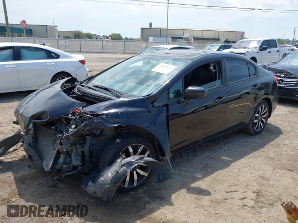 2015 Honda Civic Sedan EX-L with VIN 19XFB2F9XFE249119, listed as a IAAI auction lot 41877073 with 92,886 mi miles. Bid and sale history available at carsss.com. Image 17.