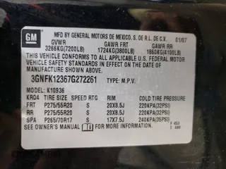 2007 Chevrolet Avalanche 3LT with VIN 3GNFK12367G272261, listed as a Copart auction lot 76142484 with 237,988 mi miles and Clean Title. Bid and sale history available at DreamBid. Image 12.