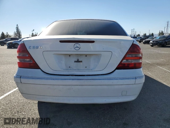 2001 Mercedes-Benz C 320 with VIN WDBRF64J91F094307, listed as a Copart auction lot 85820654 with 235,141 mi miles and Salvage Title. Bid and sale history available at DreamBid. Image 6.