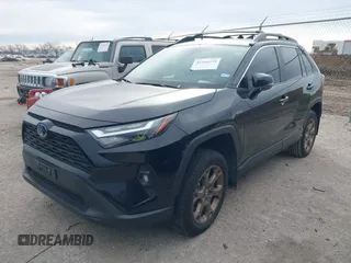 2023 Toyota RAV4 Hybrid XLE with VIN 2T3UWRFV6PW184003, listed as a IAAI auction lot 41266339 with 1 mi miles. Bid and sale history available at carsss.com. Image 2.
