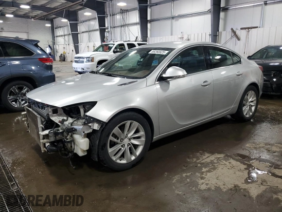 2016 Buick Regal with VIN 2G4GK5EX4G9153262, listed as a Copart auction lot 58265525 with 110,019 mi miles and Salvage title. Bid and sale history available at DreamBid. Image 1.