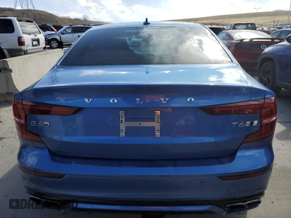 2020 Volvo S60 R-Design with VIN 7JRA22TM9LG030619, listed as a Copart auction lot 46770363 with 25,835 mi miles. Bid and sale history available at carsss.com. Image 6.