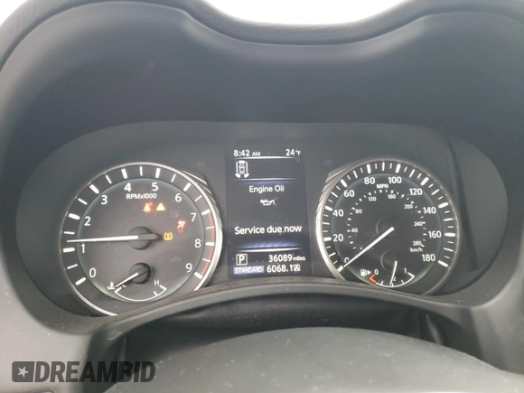 2022 Infiniti Q60 Red Sport 400 with VIN JN1FV7LL8NM680324, listed as a Copart auction lot 41792955 with 36,089 mi miles and Salvage title. Bid and sale history available at DreamBid. Image 9.