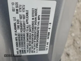 2013 Honda Odyssey LX z VIN 5FNRL5H24DB054216, wystawiony jako Copart lot #59871675 z przebiegiem 103 494 mil mil oraz Czysty tytuł • Clean title. Historia ofert i sprzedaży dostępna na DreamBid. Obrazek 14.