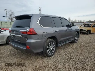 2018 Lexus LX with VIN JTJHY7AX4J4260540, listed as a Copart auction lot 51650575 with 63,202 mi miles and Salvage Title. Bid and sale history available at carsss.com. Image 3.