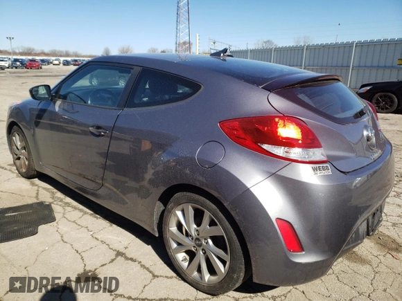 2017 Hyundai Veloster with VIN KMHTC6AD8HU318439, listed as a Copart auction lot 43322083 with 64,664 mi miles. Bid and sale history available at carsss.com. Image 2.