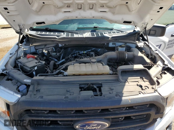 2021 Ford F-150 XL with VIN 1FTEX1CP0MKE44585, listed as a Copart auction lot 48280755 with 73,087 mi miles and Salvage title. Bid and sale history available at DreamBid. Image 11.