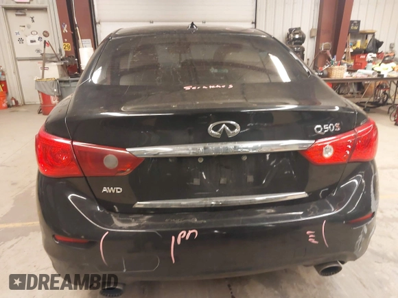 2017 Infiniti Q50 Red Sport 400 with VIN JN1FV7AR8HM870121, listed as a IAAI auction lot 41299639 with 110,302 mi miles. Bid and sale history available at carsss.com. Image 17.
