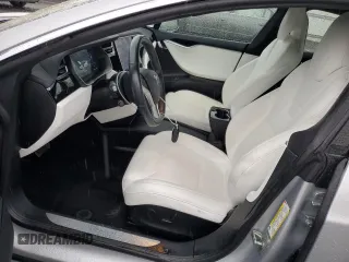 2017 Tesla Model S 100D with VIN 5YJSA1E20HF190126, listed as a Copart auction lot 60087655 with 42,025 mi miles and Salvage title. Bid and sale history available at DreamBid. Image 7.