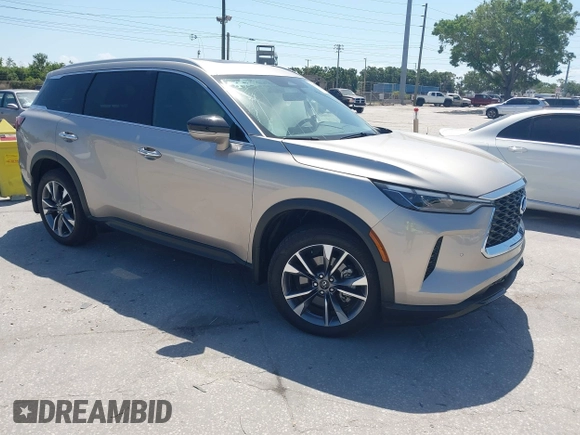 2024 Infiniti QX60 Luxe с VIN 5N1DL1FR3RC346815, выставлен на аукционе IAAI как лот 42186194 с пробегом 4 171 миль миль и . История ставок и продаж доступна на DreamBid. Изображение 1.