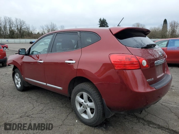 2013 Nissan Rogue S with VIN JN8AS5MV9DW666198, listed as a Copart auction lot 49841035 with 131,059 mi miles and Salvage Title. Bid and sale history available at DreamBid. Image 2.