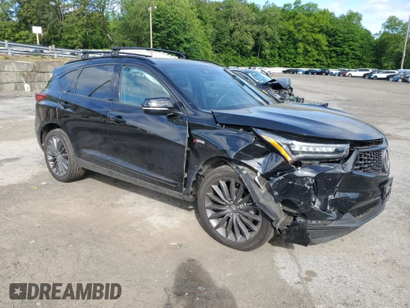 2023 Acura RDX Advance with VIN 5J8TC2H80PL019474, listed as a Copart auction lot 57216245 with 16,359 mi miles and Salvage title. Bid and sale history available at DreamBid. Image 4.