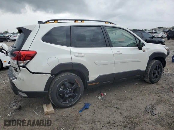 2025 Subaru Forester Wilderness with VIN JF2SKAJC4SH402935, listed as a Copart auction lot 58765835 with 1,867 mi miles and Salvage title. Bid and sale history available at DreamBid. Image 3.