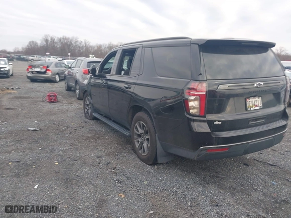 2021 Chevrolet Tahoe Z71 with VIN 1GNSKPKD1MR491988, listed as a IAAI auction lot 41091147 with 17 mi miles. Bid and sale history available at carsss.com. Image 3.
