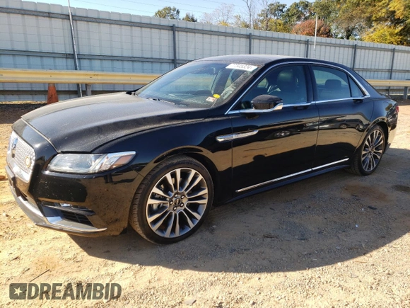 2017 LINCOLN CONTINENTL SELECT with VIN 1LN6L9TP5H5611991, listed as a Copart auction lot 77345324 with 85,764 mi miles and Salvage Title. Bid and sale history available at DreamBid. Image 1.