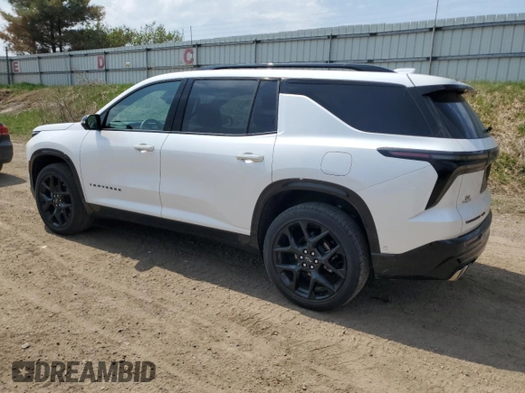 2024 Chevrolet Traverse AWD RS z VIN 1GNEVLKS5RJ153379, wystawiony jako Copart lot #54567905 z przebiegiem 19 977 mil mil oraz Szkoda całkowita • Salvage title. Historia ofert i sprzedaży dostępna na DreamBid. Obrazek 2.