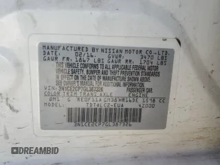 2016 Nissan Note S with VIN 3N1CE2CP7GL387326, listed as a Copart auction lot 62388505 with 155,267 mi miles and Clean title. Bid and sale history available at DreamBid. Image 12.