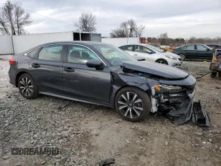 2024 Honda Civic Sedan EX with VIN 2HGFE1F77RH336034, listed as a Copart auction lot 49853255 with 0 mi miles and Salvage Title. Bid and sale history available at carsss.com. Image 4.