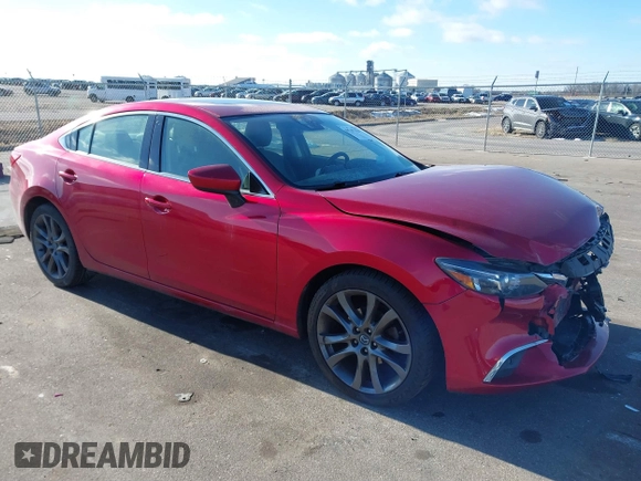 2016 Mazda 6 i Grand Touring with VIN JM1GJ1W51G1443203, listed as a IAAI auction lot 41247354 with 144,840 mi miles. Bid and sale history available at carsss.com. Image 1.